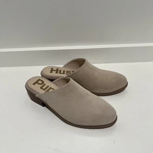 Hush Puppies Mules Slides Women Size 7.5M Tan Suede Clogs - Picture 1 of 9