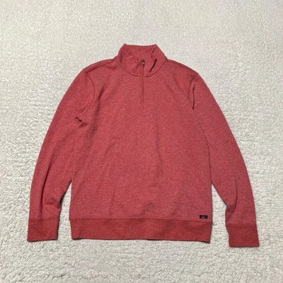 Sudadera Faherty Hombre Pequeña Rosa Brezo Vellón Cuarto Cremallera Pullover Algodón Foto 1 de 4