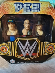 WWE PEZ 3-Pack Undertaker John Cena The Rock Collector Gift Box Damage Box  - Picture 1 of 4