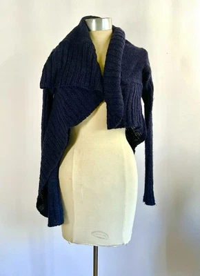Rick Owens 2005 Moog Angora Asymmetrical Cardigan Sweater NWT - Image 1 of 4