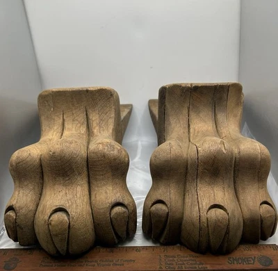 2 PIES DE LEÓN ROBLE ANTIGUO MUEBLES PATAS DE REPUESTO ENVÍO GRATUITO Foto 1 de 4