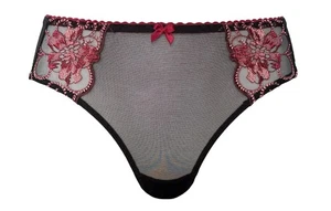 Triumph Slip Amourette 98 Hipster 38 negro rojo transparente NUEVO - Imagen 1 de 4