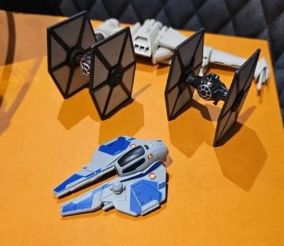 Hot Wheels Star Wars Starships First Order Tie Fighters Jedi Starship B Wing Rea - Image 1 of 4