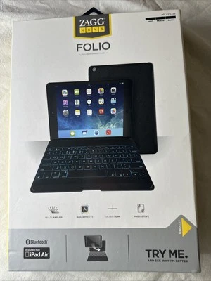 Zagg Folio Bluetooth full body compact case for ipad air - Image 1 of 4