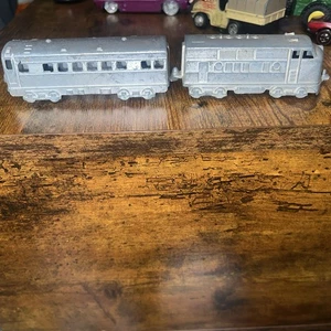 Vintage Midgetoy Diecast Model Trains, Lot Of 2, Silver, Retired - Picture 1 of 8