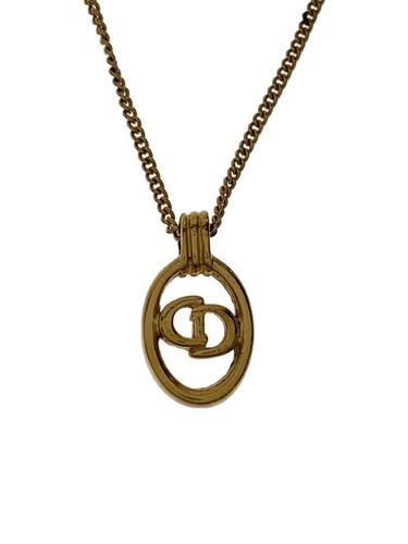 Collana ovale Christian Dior logo CD top GLD donna