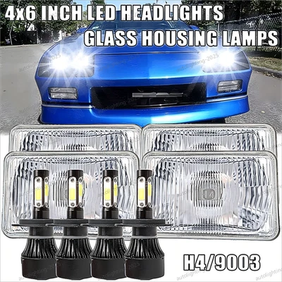4x 4x6" Faros LED haz alto/bajo para Chevy Camaro 1982-1992 Caprice El Camino Foto 1 de 4