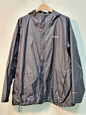 Columbia Jacket Mens 3XL Black Omni-Tech Waterproof Hooded Windbreaker - Image 1 of 4
