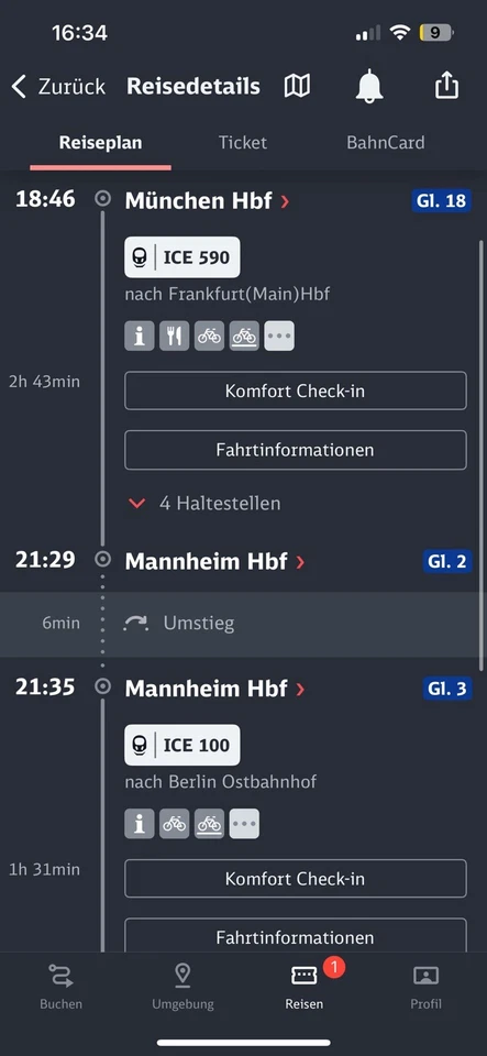 Zug ticket von München nach Köln 20.11.25 - Bild 1 von 1