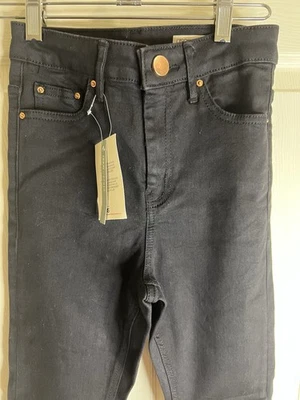 Pantalones de mezclilla ajustados negros de mezcla de algodón de ASOS para mujer talla 24/30 del Reino Unido Foto 1 de 4