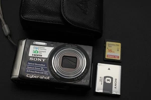 Sony Digital Camera Cybershot DSC-W370 14.1MP Black Tested - Picture 1 of 5
