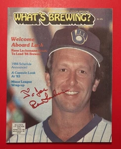 MILWAUKEE BREWERS Manager RENE LACHEMANN Signed Magazine MLB Baseball Autograph - Picture 1 of 3
