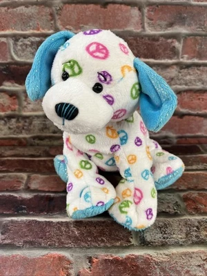 Webkinz Peace Puppy HM440 Rare Collectible Soft Plush Toy Dog Blue No Code - Image 1 of 4