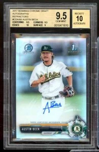 Austin Beck Rookie 2017 Bowman Chrome Draft Autographs Refractors #CDAAB BGS 9.5 - Picture 1 of 2