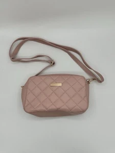 Small Quilted Pink Crossbody Purse with Strap - Picture 1 of 6
