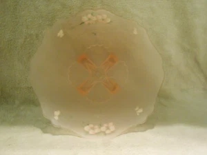 lancaster vintage vetro satinato rosa smerigliato piedi depressione - Foto 1 di 5