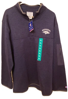 Nuevo con etiquetas Suéter Pullover Para Hombres Nevada Wolf Pack Champion 1/4 Cremallera Bolsillo Media Talla XL Foto 1 de 4