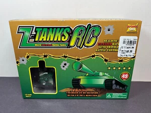Z-Tanks R/C Micro Infra Red Battle Tanks Green Army Atomic Toys 1:72 Scale - Picture 1 of 8