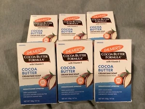 6 Bars Palmer’s Cocoa Butter Formula Cream Bar Soap w/ Vitamin E 4.7 Oz Palmers - Picture 1 of 2
