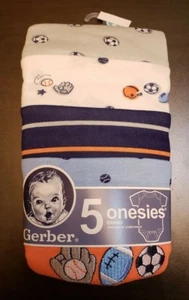 PACK DE 5 BODYS NIÑOS INFANTIL GERBER VARIEDAD DEPORTIVA TALLA 6-9 MESES NUEVOS CON ETIQUETAS - Imagen 1 de 12