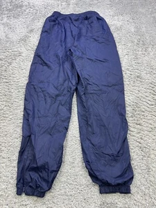 Vtg Athletic Works Track Pants Boy XL 18 Nany Blue Baggy Lined Ankle Zip Tapered - Picture 1 of 10