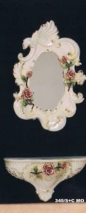 Capodimonte Mirror set with 24k gold - Picture 1 of 1