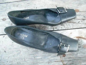 ESCARPINS  cuir NOIRS MANFIELD T 38 1/2 TBE A 15€ ACH IMM FP comp MOND RELAY  - Picture 1 of 12