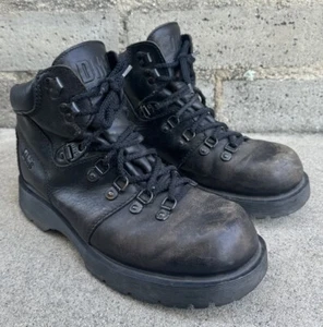 Dr. Martens 8730 Vintage Steel Toe Boots BLACK Made In England Men’s Size 8 VTG - Picture 1 of 23
