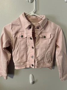 Cat And Jack Pink Jean Jacket Girls Size 7/8 - Picture 1 of 2