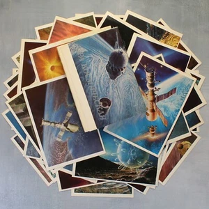 UNIVERSE SPACE Ära UdSSR Postkarten 1982 Kompletter Satz 32 Künstler Kosmonaut LEONOV🚀 - Bild 1 von 20