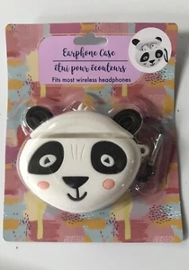 Silikon Kopfhörer Hülle - Niedlicher Panda - Karabiner Clip - Neu im Paket - Versand in USA - Bild 1 von 3