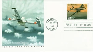 #3142m - C121 Constellation 32c Aircraft Fleetwood FDC First Day of Issue 1997 - Picture 1 of 2