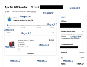 Nintendo Switch 2 Video Game Console 2025 *Pre-Sale* confirmation from WALMART - Picture 1 of 4