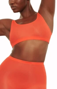 NWOT SKIMS Jelly Sheer Scoop Neck Bralette Poppy Women's Size Small - Picture 1 of 4