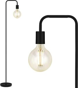 Modern  Industrial Floor Lamp 63 Inch Standing, Black Metal, E26