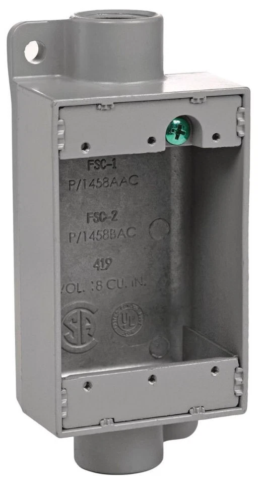 Killark FSC-1, caja de dispositivos fundidos, 31/2 pulgadas Kil. Alimentación de aluminio Shlw, 1 pieza Foto 1 de 1