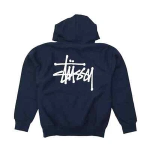 Stussy Basic Stussy Hoodie 2024 Navy - Picture 1 of 13