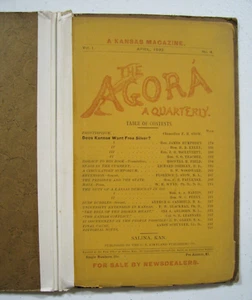The Agora A Quarterly, a Kansas Magazine, April 1892, Lithomounted, Kirtland Pub - Picture 1 of 11