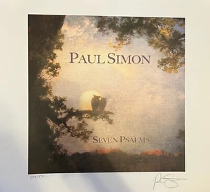 Paul Simon signiert Sieben Psalmen 25" x 25" Poster 235/500 - Bild 1 von 6
