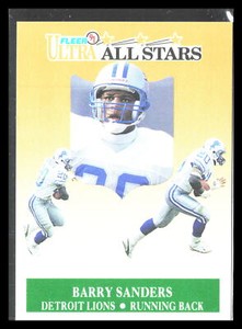 Barry Sanders 1991 Ultra #1    All Stars Detroit Lions
