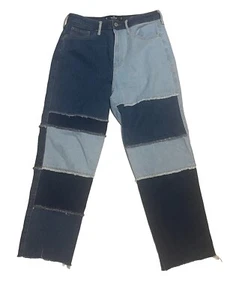 HOLLISTER VINTAGE ULTRA HIGH-RISE MEDIUM WASH PATCHWORK SIZE W 30 L 27 - Picture 1 of 3