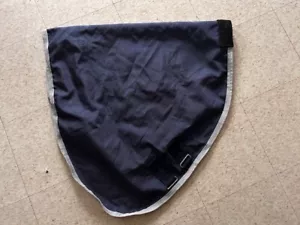 CAPPUCCIO/Copricollo Impermeabile Protezione Collo Navy con Bordo Grigio Taglia 78" - Foto 1 di 3