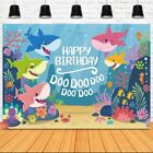 Bundle set of 2 backdrop party- baby shark - under water