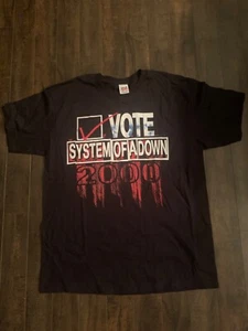 VOTE SYSTEM OF A DOWN 2000 -  T-SHIRT - BLACK  XL - NEVER WORN - *RARE POLITICS  - Imagen 1 de 6