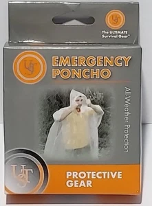 Poncho de emergencia Ultimate Survival Technologies chaqueta ultraligera transparente (paquete de 4) - Imagen 1 de 6