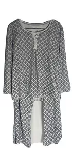 Nautica Women's Pajama Set 2-Pc Microfleece Pajama Set Long Sleeve Gray Size XL - Picture 1 of 12