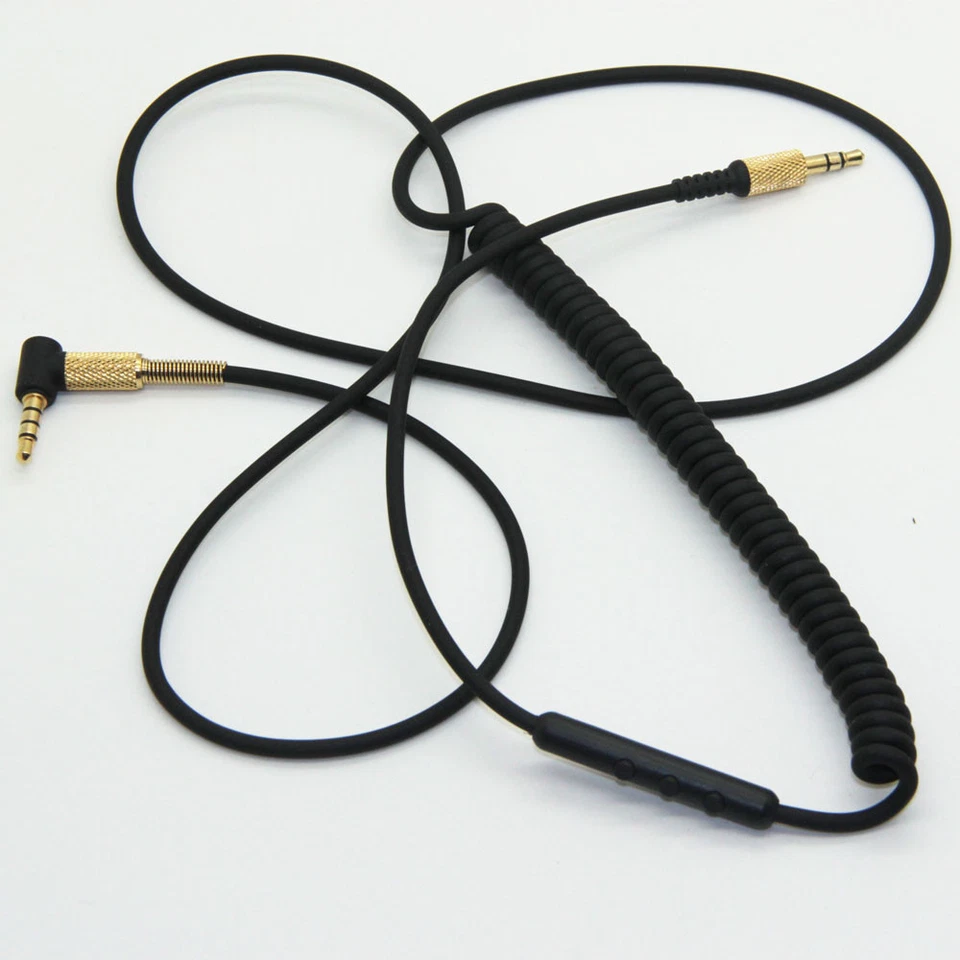 4.2ft Headphone Audio Cable For Marshall Monitor On Ear Pro Headphones with Mic - Image 1 of 4