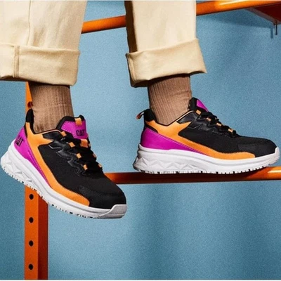 Zapatos de trabajo CAT talla 5,5 negro rosa Streamline Runner punta compuesta de carbono P33-5 Foto 1 de 4