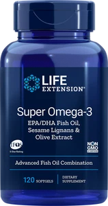 Life Extension SUPER OMEGA-3 w/SESAME OLIVE EXTRACT 120 SG - Picture 1 of 3