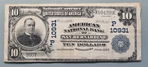 Moneda nacional de diez dólares 1902 $10 - 10931 San Bernardino California #96331 - Imagen 1 de 2